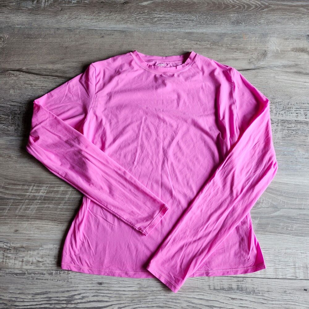 SKIMS Long Sleeve fits everybody Tee in Bright Pink